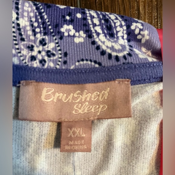 NWT Brushed Sleep two-piece pajama set. Size XXL.  Short sleeve top. - Picture 3 of 11